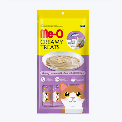 Me-O Creamy Treats Tuna with Scallop Flavor 4x15 Gr