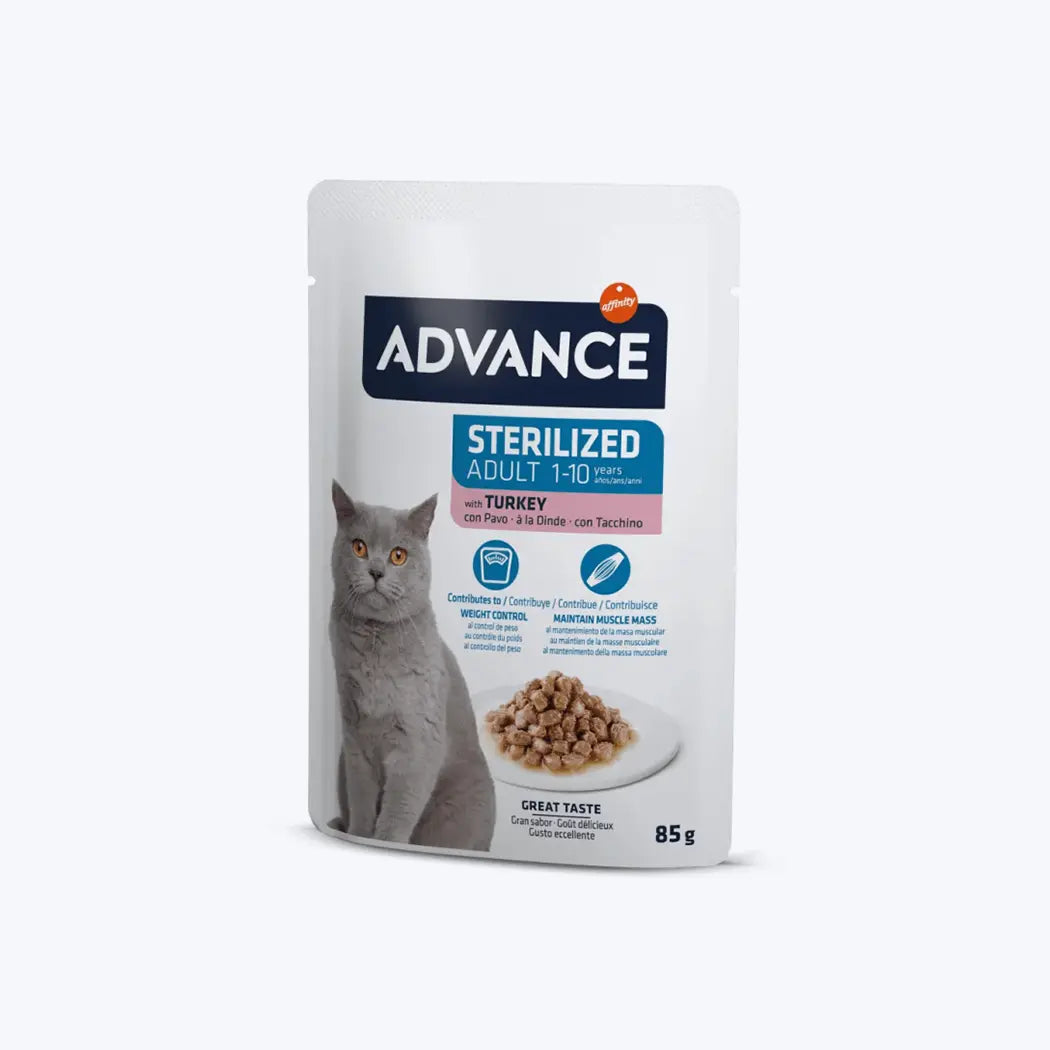Advance Sterilised Hindili Kısırlaştırılmış Kedi Yaş Mama 85gr