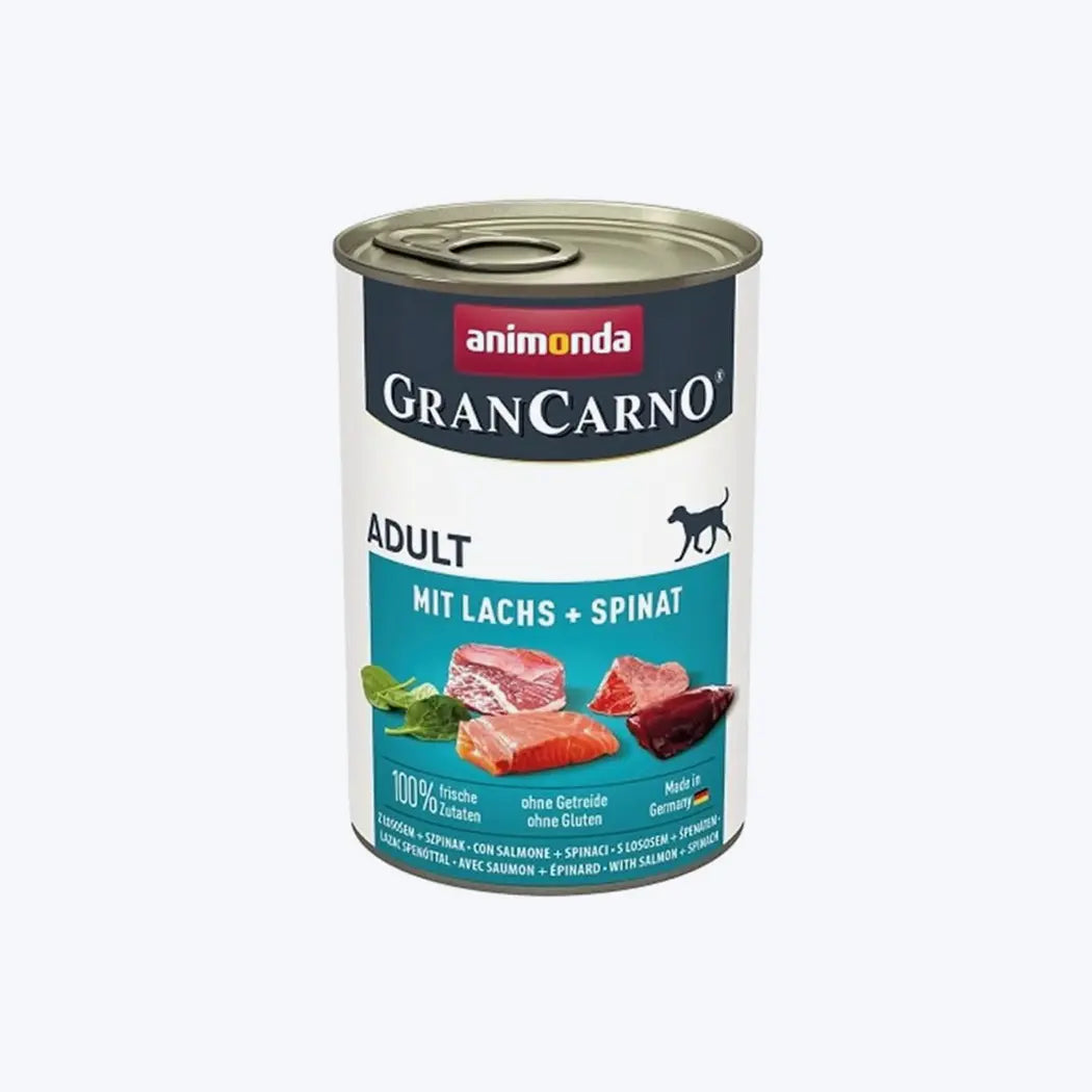Animonda GranCarno Ispanaklı Somonlu Yetişkin Köpek Konservesi 400gr
