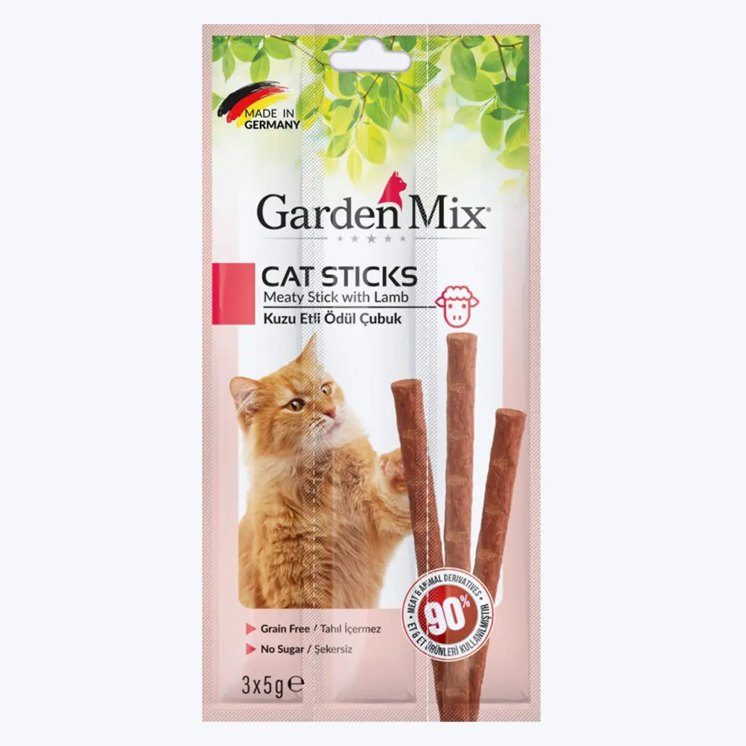 Garden Mix Kuzu Etli Tahılsız Kedi Ödül Çubuğu 3x5gr