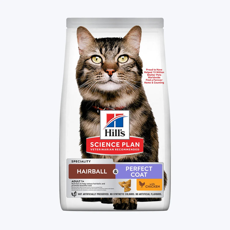 Hill's Science Plan Hairball & Perfect Coat Kedi Maması Paket Görseli