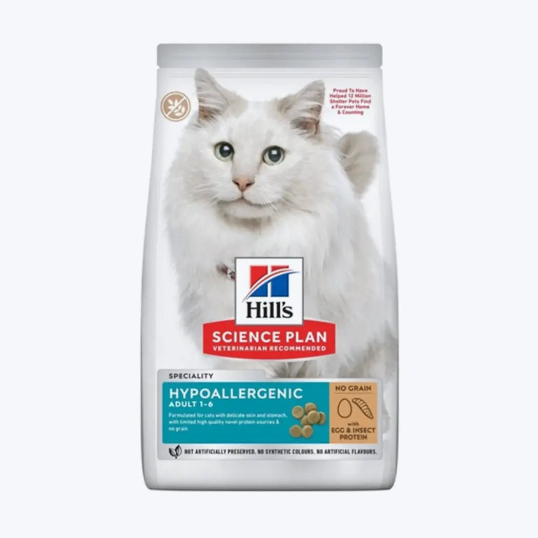 Hill's SCIENCE PLAN Hipoalerjenik Yumurta ve Böcek Proteinli Yetişkin Kedi Maması 1,5kg