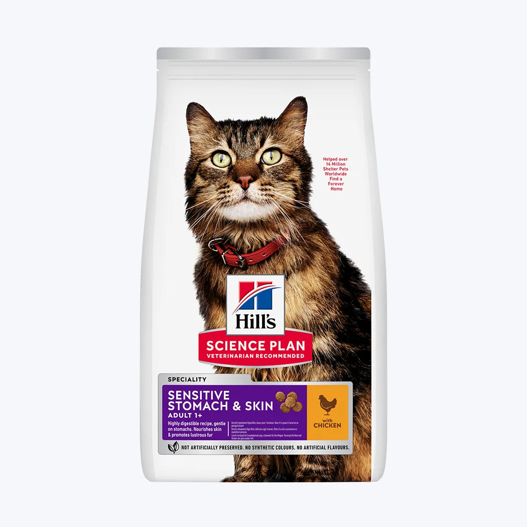 Hill's Science Plan Sensitive Stomach & Skin Tavuklu Kedi Maması Paket
