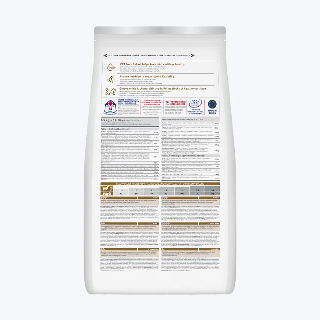 Hill's SCIENCE PLAN Healthy Mobility Eklem Sağlığı Tavuklu Küçük Irk Yetişkin Köpek Maması