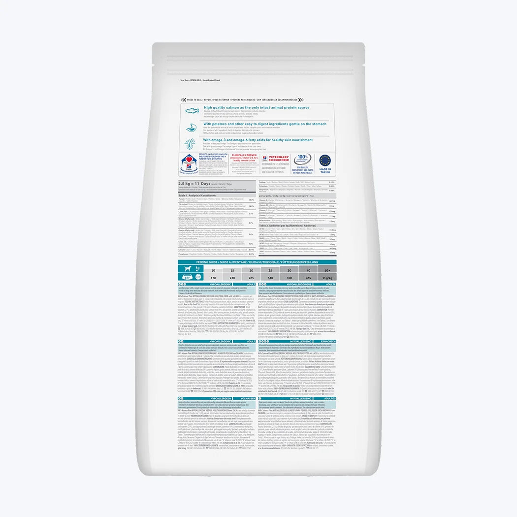 Hill's SCIENCE PLAN Hipoalerjenik Somonlu Orta Irk Yetişkin Köpek Maması