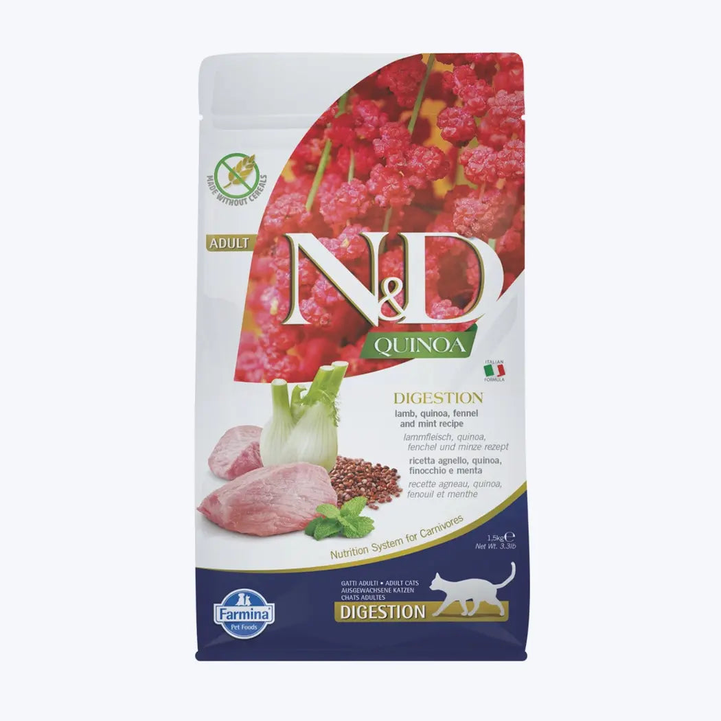 N&D Quinoa Digestion Kuzulu Kinoalı Yetişkin Kedi Maması 1,5kg