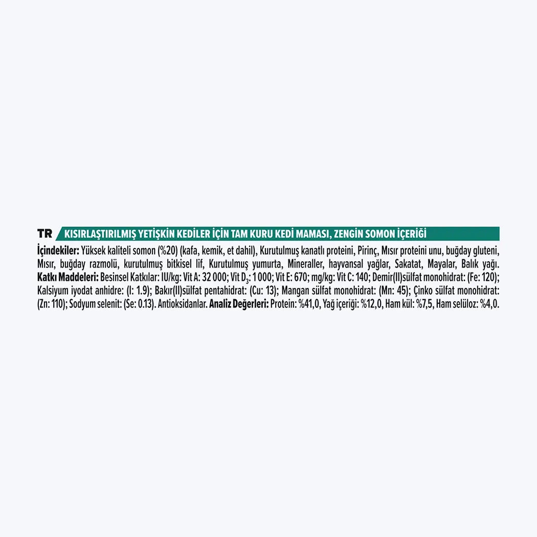 Pro Plan Sterilised Kısırlaştırılmış Somonlu Kedi Maması