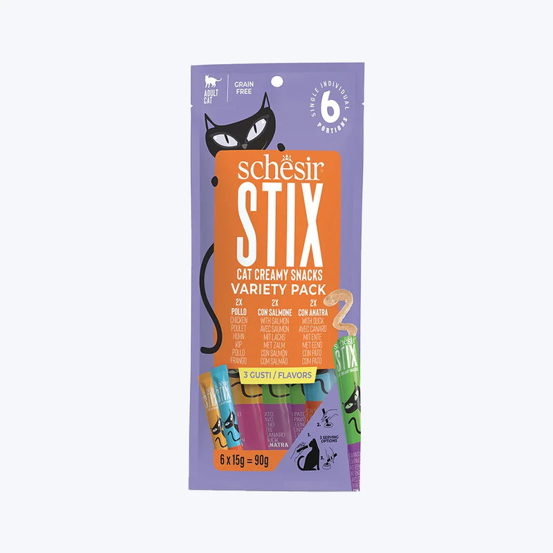 Schesir Stix - Tavuklu & Somonlu & Ördekli Mix Krem Ödül Maması