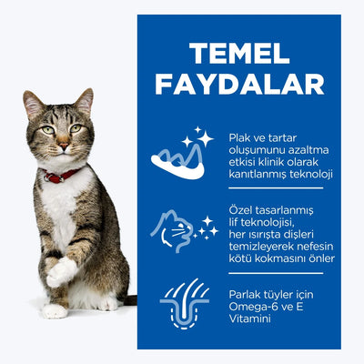 Hill's SCIENCE PLAN Oral Care Tavuklu Yetişkin Kedi Maması - temel faydalar