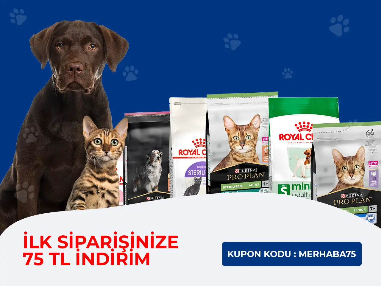 İlk siparişinize 75 TL indirim