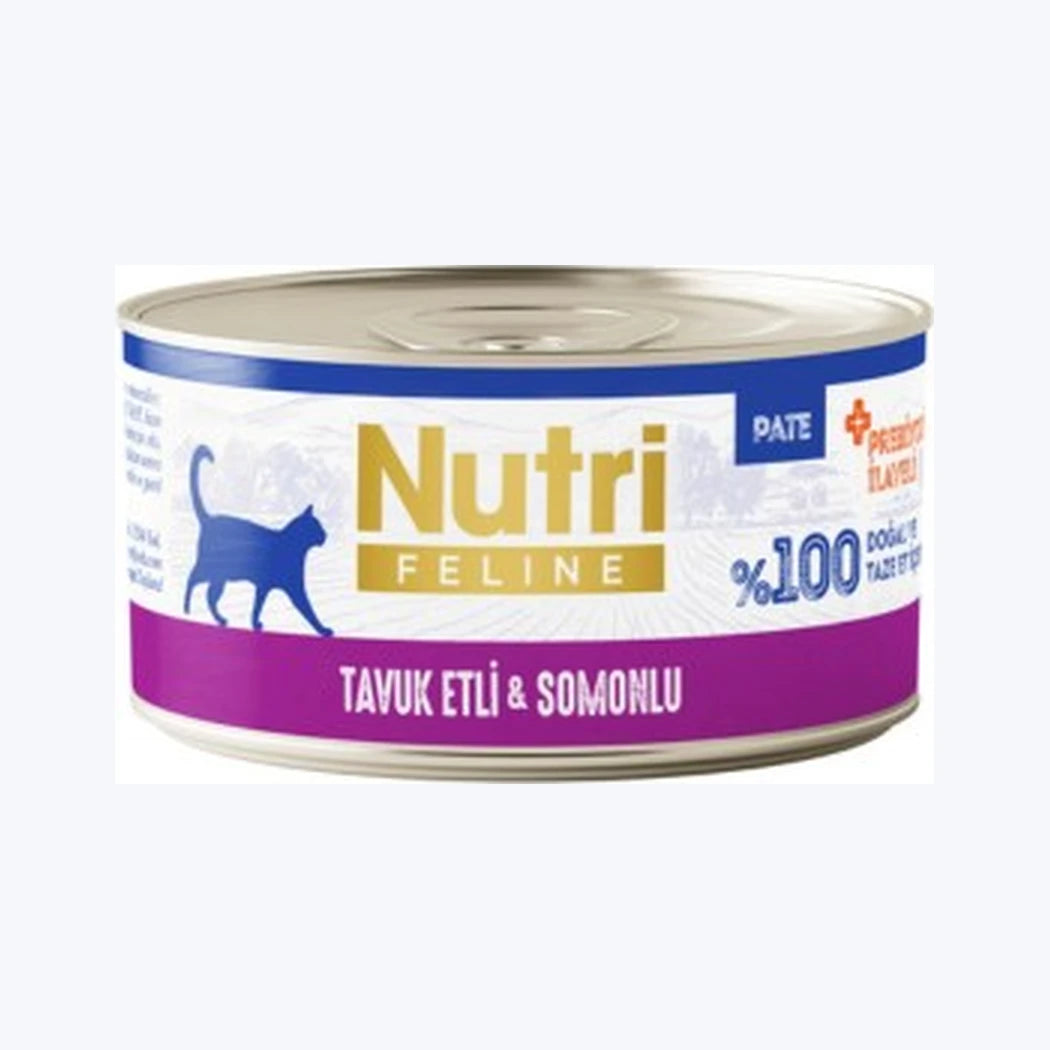 Nutri Feline Tavuklu ve Somonlu Yetişkin Kedi Konservesi
