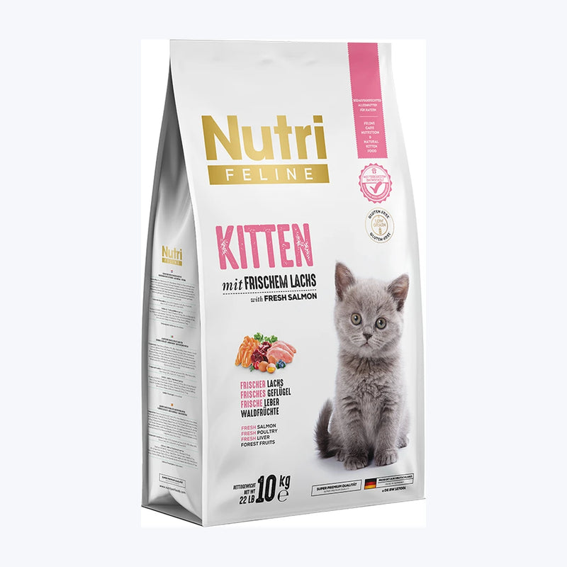 Nutri Feline Kitten Kümes Hayvanlı ve Somonlu Yavru Kedi Maması 10 kg