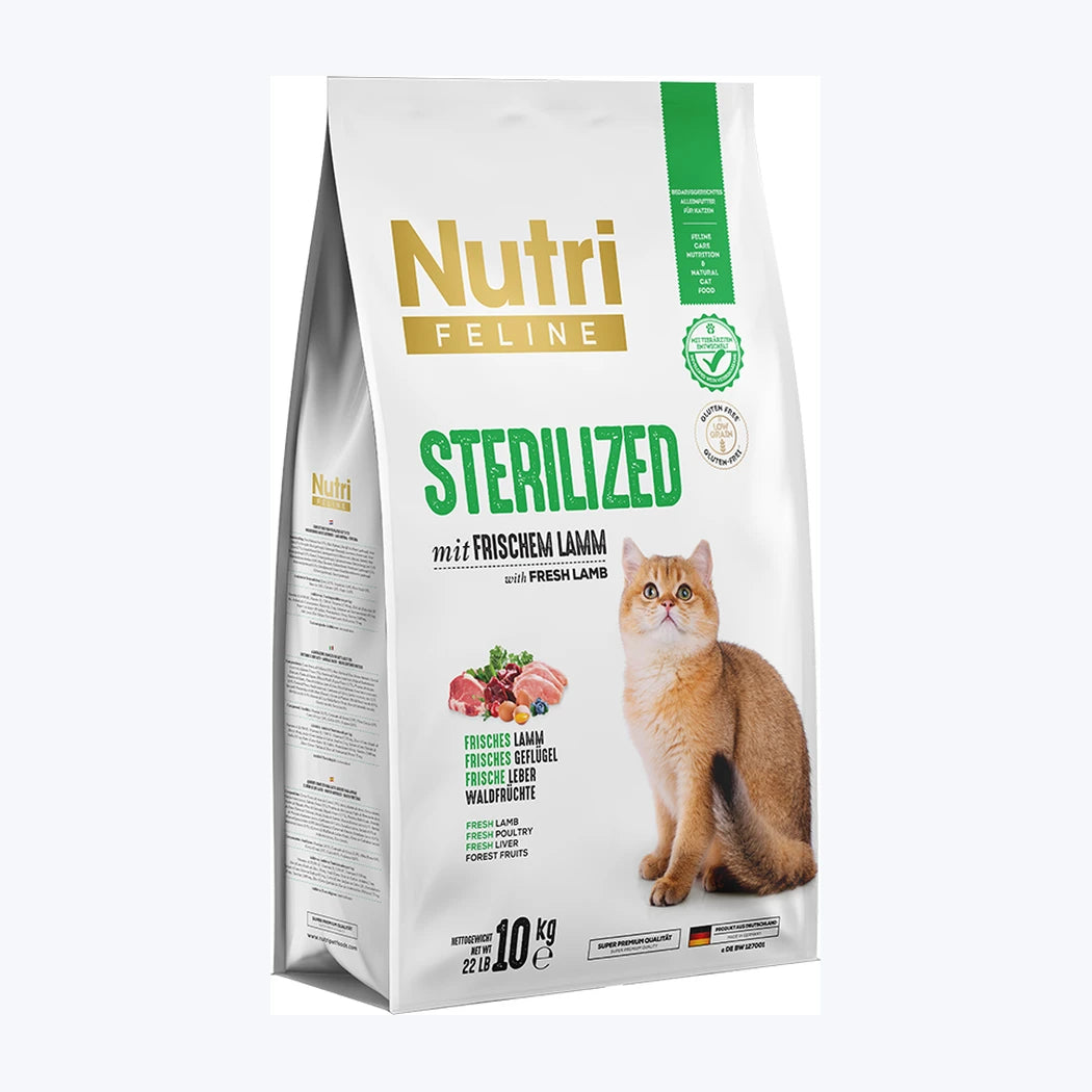 Nutri Feline Sterilized Kuzu Etli Kısırlaştırılmış Kedi Maması 10 kg