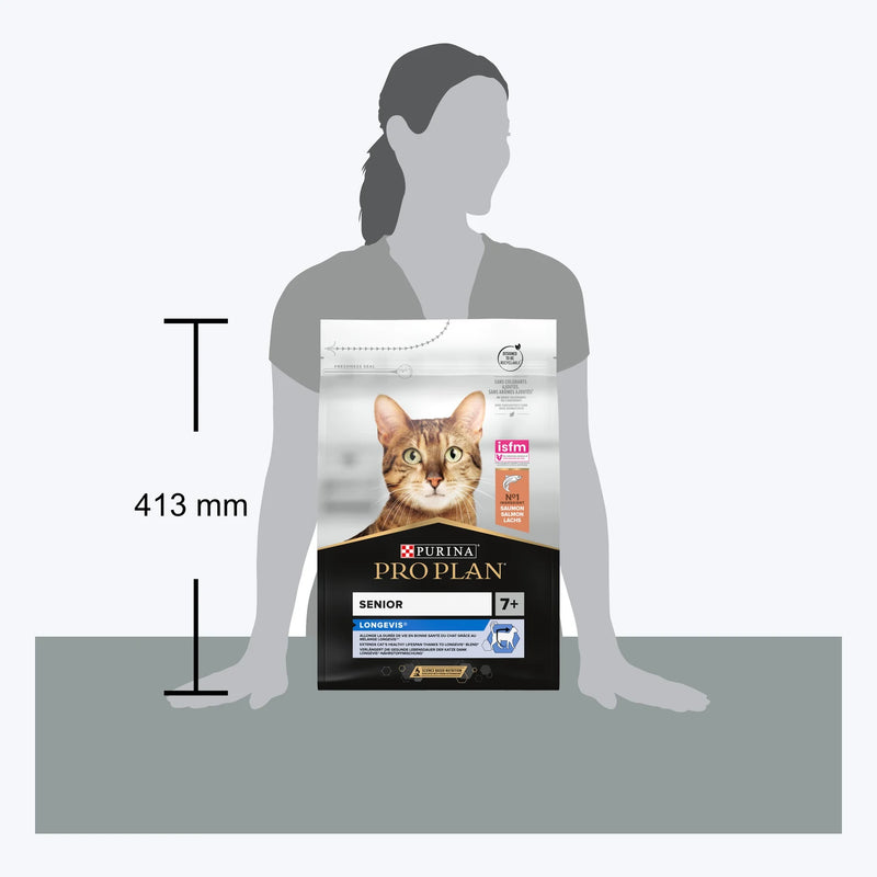 Pro Plan +7 Somonlu Yaşlı Kedi Maması - boy ölçüsü