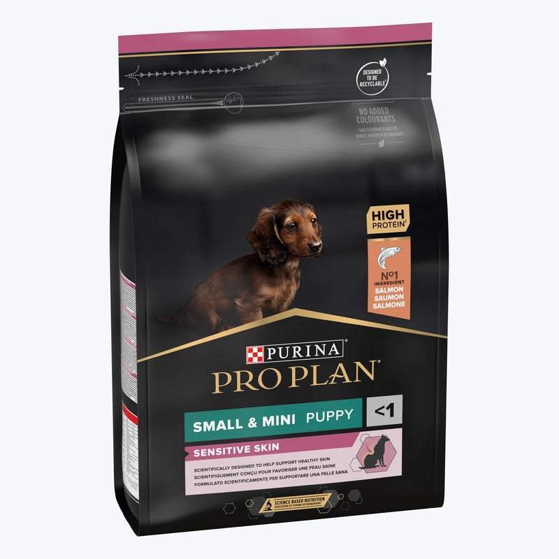 Pro Plan Small & Mini Puppy Somonlu Küçük Irk Yavru Köpek Maması - yandan görünüm