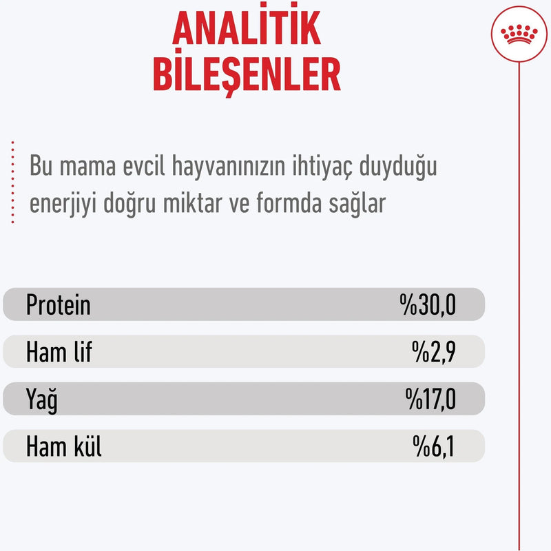 Royal Canin Healthy Ageing 11+ Yaşlı Kedi Maması analitik bileşenler